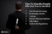 6 Tips To Handle People Who Stab You In The Back | lifehack