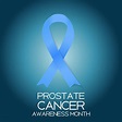 Blue Ribbon Symbol of World Prostate Cancer Awareness Day Concept. Men ...