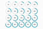 Infographic Percentage Chart Vectors | Creative Market