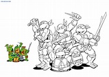 Dibujos de Tortugas Ninja para colorear - para imprimir gratis