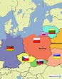 StepMap - Polens Nachbarn - Landkarte für Polen