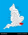 Kent On A Map Of England - System Map