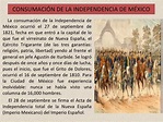 CONSUMACIÓN DE LA INDEPENDENCIA DE MÉXICO. Un día como hoy, 28 de ...