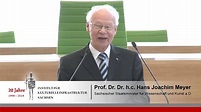 Prof. Dr. Dr. Hans Joachim Meyer *** 20 Jahre IKS *** 2014 - YouTube