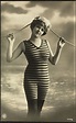 on the beach | 1920s swimsuit, Vintage swimwear, Swimsuit fashion