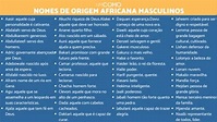 170 nomes de origem africana e seus significados