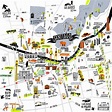 Santiago chile tourist map - Santiago chile tourist attractions map (Chile)