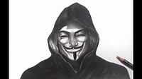 Como Dibujar a Anonymous / how to draw anonymous very easy - YouTube