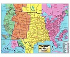 Usa Time Zone Map Clock - United States Map