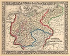 Antique Map of German States & Prussia by: Mitchell 1862 ...