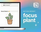 Focus Plant Notion Widget — the centered life co.