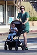 Krysten Ritter in a Green Dress Takes a Stroll with Her Son and Husband ...