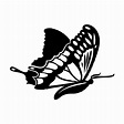 Butterflies Clip Art Black And White ~ Butterfly 25 Black White Line ...