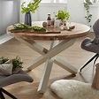 Design Dining Table Round Ø 120 Cm X 75 Cm Acacia Solid Wood • ArtKomfort