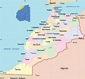 Mapas de Marruecos - Geografia, hidrografia y relieve