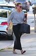 Hilary Duff's Black Maxi Skirt and Ancient Greek Sandals Look for Less ...