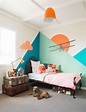 Amazing Aesthetic Kid Rooms with Geometric Wall Themes - Excellent idea ...