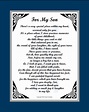 For My Son DIGITAL DOWNLOAD Son Poem Son Verse Son's | Etsy