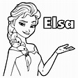 Elsa para Colorir e Imprimir - Muito Fácil - Colorir e Pintar