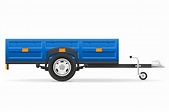 car trailer for the transportation of goods vector illustration 513960 ...