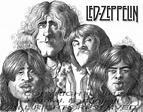 Led Zeppelin Caricature Art Print Limited Edition - Etsy Hong Kong