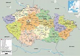 Tschechische Republik-politische Karte - Politische Karte der ...