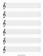 Blank Sheet Music (Free Printable Staff Paper) – DIY Projects, Patterns ...