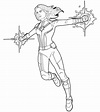 Dibujos de Capitana Marvel para Colorear - Dibujos-Online.Com