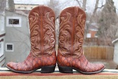 vtg. leather cowboy tony lama EL REY boots ANTEATER womens