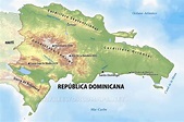 Mapa físico de República Dominicana - Geografía de República Dominicana