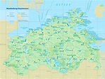 Landkarte Mecklenburg Vorpommern Ostsee - Top Sehenswürdigkeiten