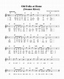Old Folks at Home C Instrument Sheet Music (Lead Sheet) with Chords and ...
