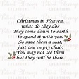 Printable Christmas In Heaven Poem