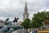 Monumento Do Rei George IV, Igreja De St Martin Em Trafalgar Square ...