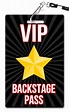 VIP Backstage Pass - PVC Invites - VIP Birthday Invitations