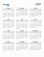 1897 Calendar (PDF, Word, Excel)