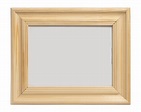wide wooden frame made of light wood photo isolate. horizontal photo ...