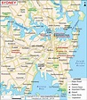 Sydney Map | Map of Sydney Australia - Maps of World | Sydney map ...