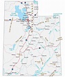 Map of Utah - Cities and Roads - GIS Geography