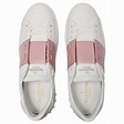 Valentino Garavani Tênis em couro branco e rosa ref.475354 - Joli Closet
