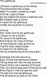 Old time song lyrics with guitar chords for The Lighthouse C