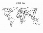 Free Printable Blank Outline Map of World [PNG & PDF]