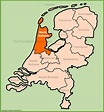 North Holland location on the Netherlands map - Ontheworldmap.com