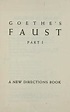 Faust. Part 1. by Johann Wolfgang von Goethe | Open Library