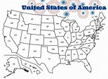 Printable Color Map Of The United States