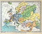 Mapa - Europa en el Siglo XIII [Mapa Antiguo]