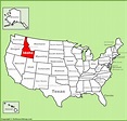 Idaho location on the U.S. Map