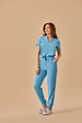 Scrub Feminino Izabel - Azul Farda - Sarita Scrubs