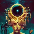 Gold sci-fi machine artwork