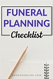Funeral Planning Checklist (Free Printable) » Urns | Online